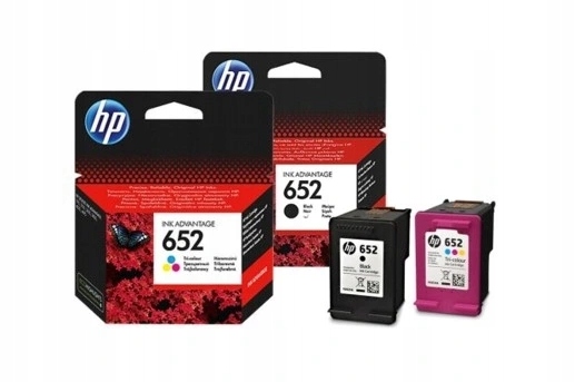 

Tusze Hp 652 Bk+col Komplet F6V25AE F6V24AE Zestaw