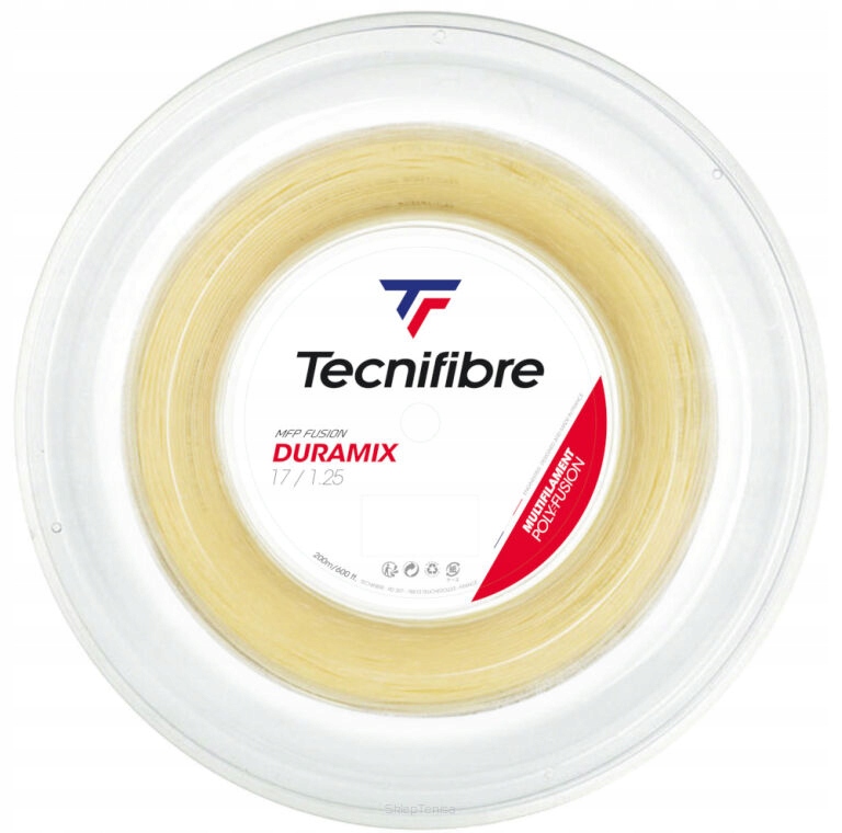 Naciąg tenisowy Tecnifibre Duramix 1.25 naturalny 12m ze szpuli