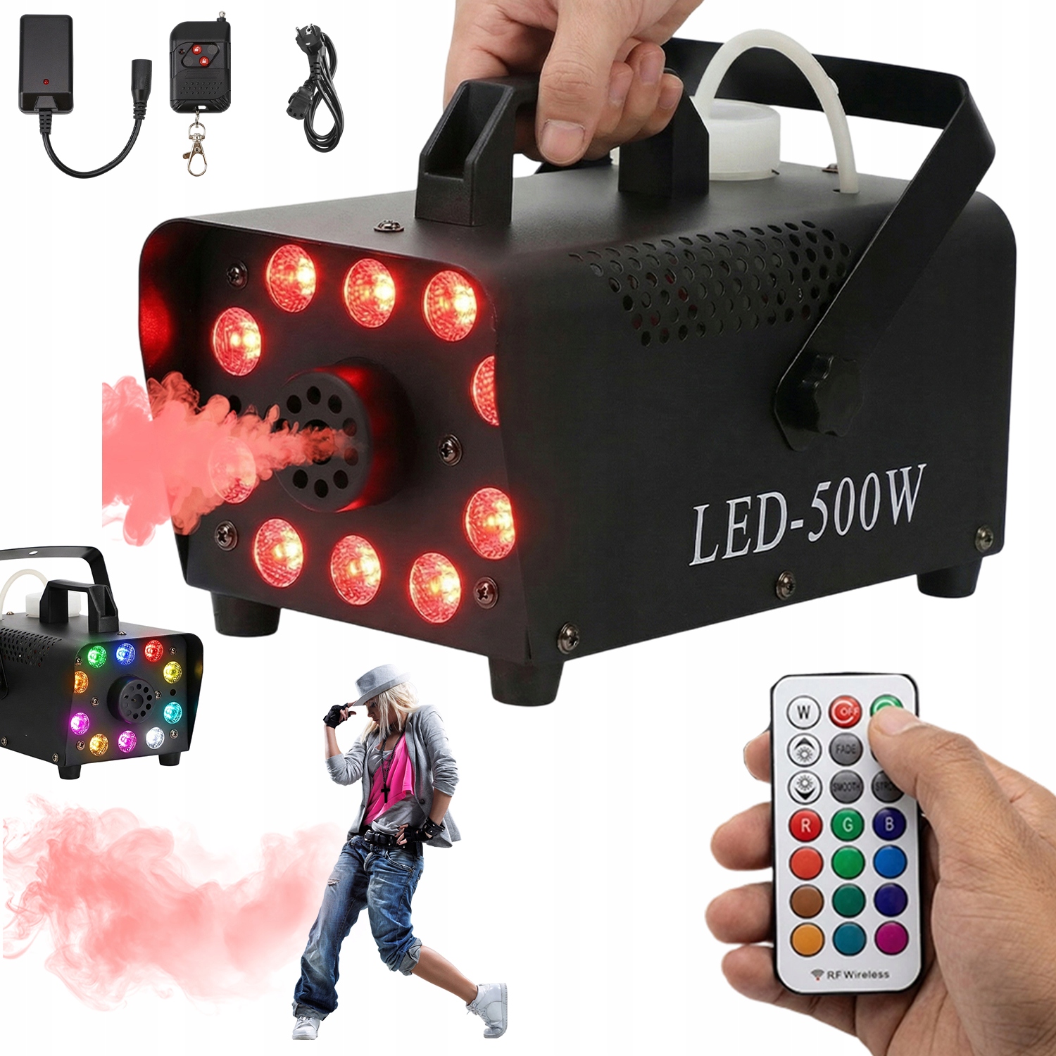 Výrobník Mlhového Kouře 500 W 10 Led Světelné Efekty Párty