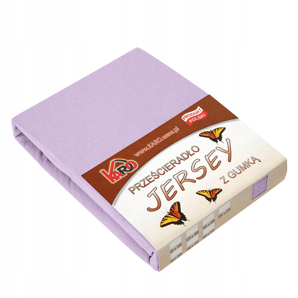 

Prześcieradło jersey z gumką 160x200 wrzosowe