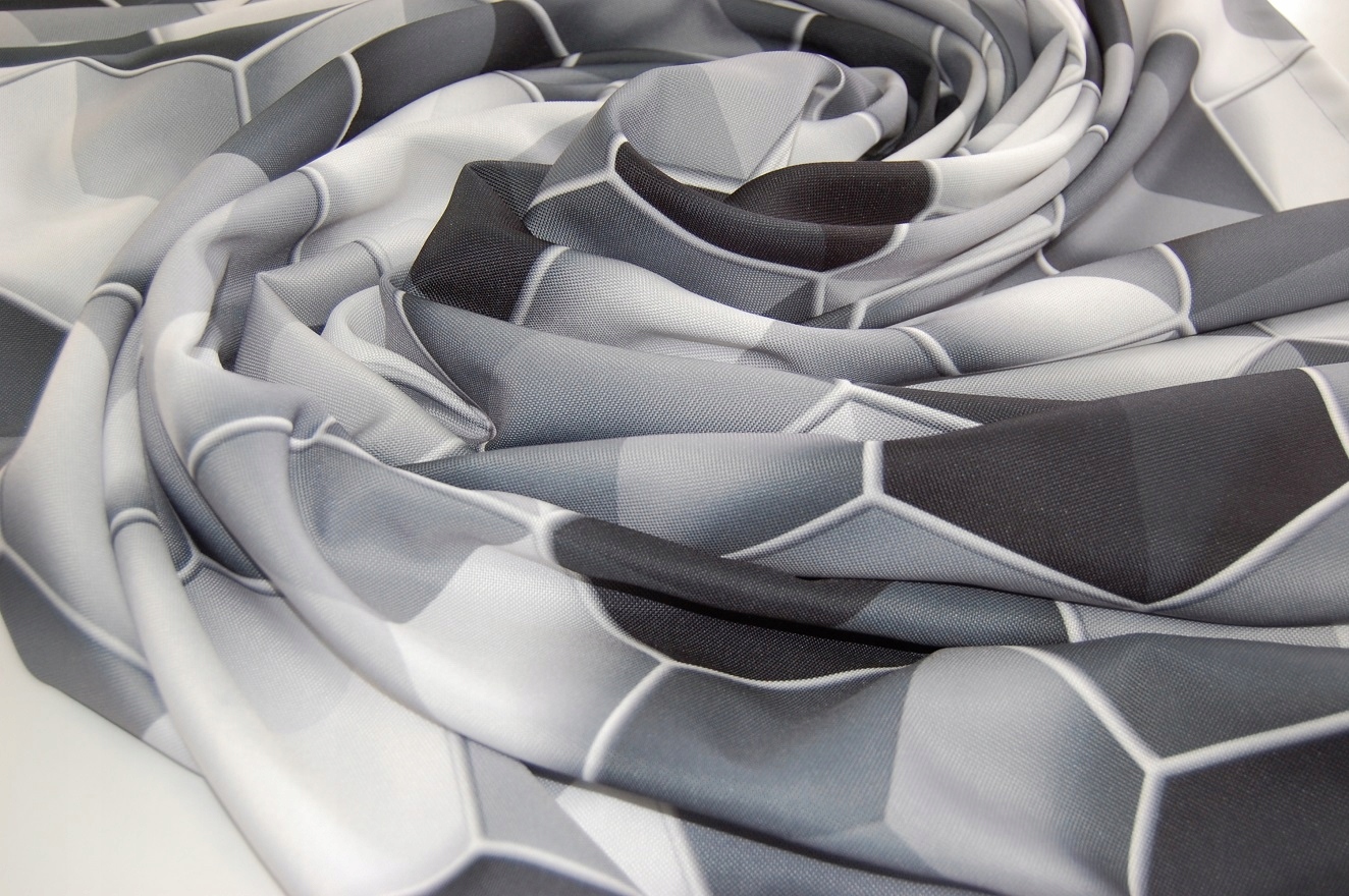 Tkanina zasłona oxford SZEŚCIANY 3D 0,5m Marka bez marki