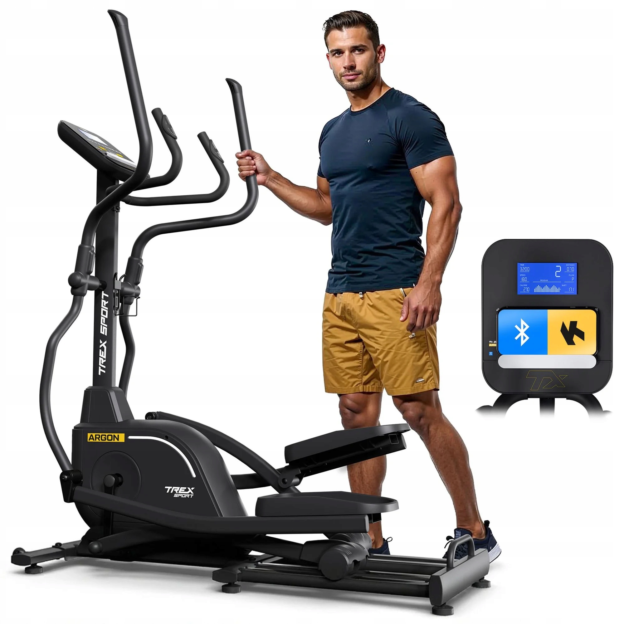 Trenażer eliptyczny orbi-trek rower treningowy LCD Kinomap Argon Trex Sport