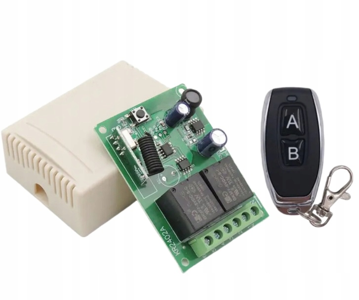 Przekaźnik 2CH zasilanie 230V z pilotem 433Mhz