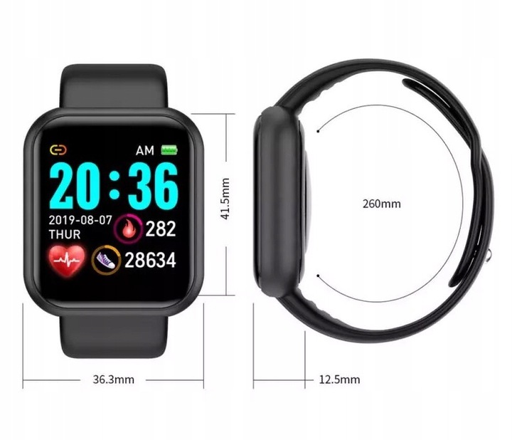 SMARTBAND L18 ZEGAREK SMARTWATCH DAMSKI MĘSKI DLA DZIECI BAND OPASKA SPORT Transmisja danych 5G