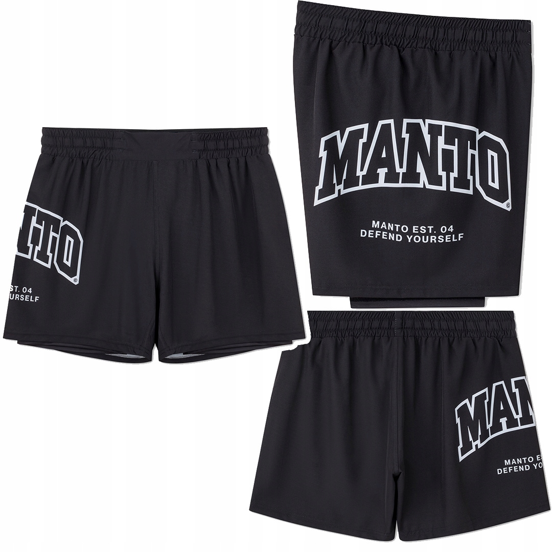Krótkie Spodenki Treningowe Męskie Manto Varsity Czarne r. XXL