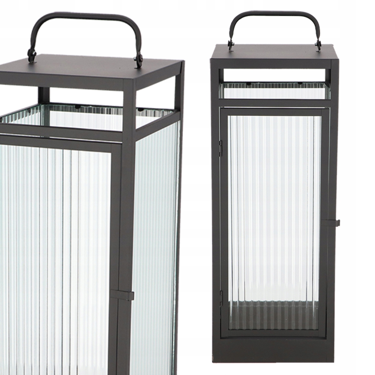 Lampáš s ryhovaným sklom h56,8 cm Moderný Loftový Vertikálny Vysoký Veľký
