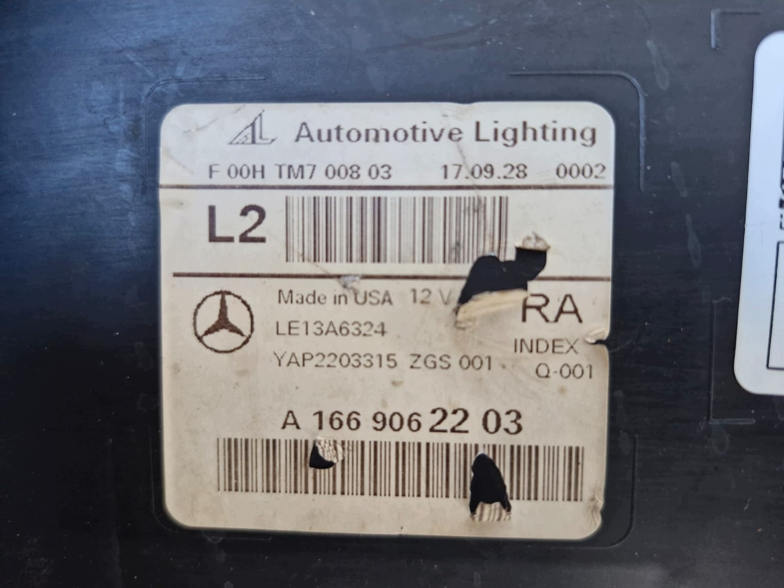 light right Mercedes GLE W166 FULL LED