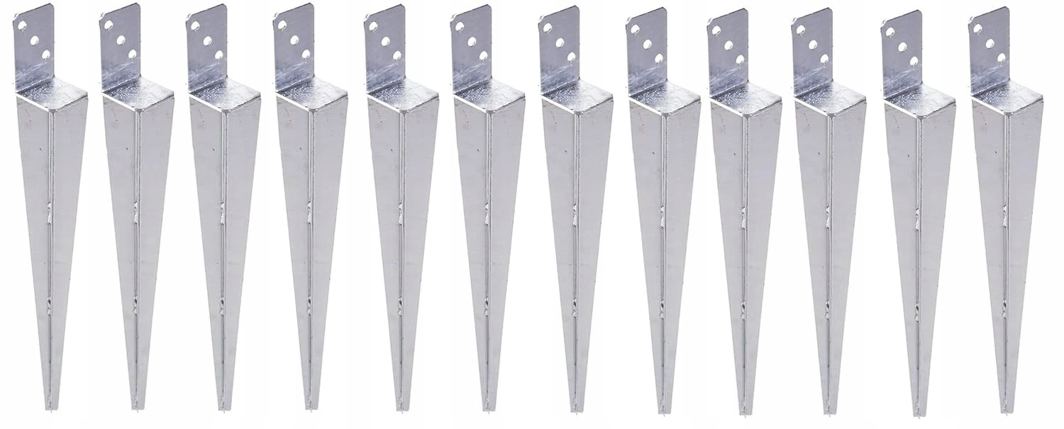 Aqbau základna sloupku kotva podpěra Set 60×600 zapichovací pouzdro pozink 12ks