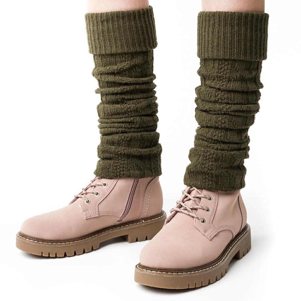 GETRY DAMSKIE ciepłe wełniane OCIEPLACZE Warkocz oliwkowe Steven *One size Marka Steven