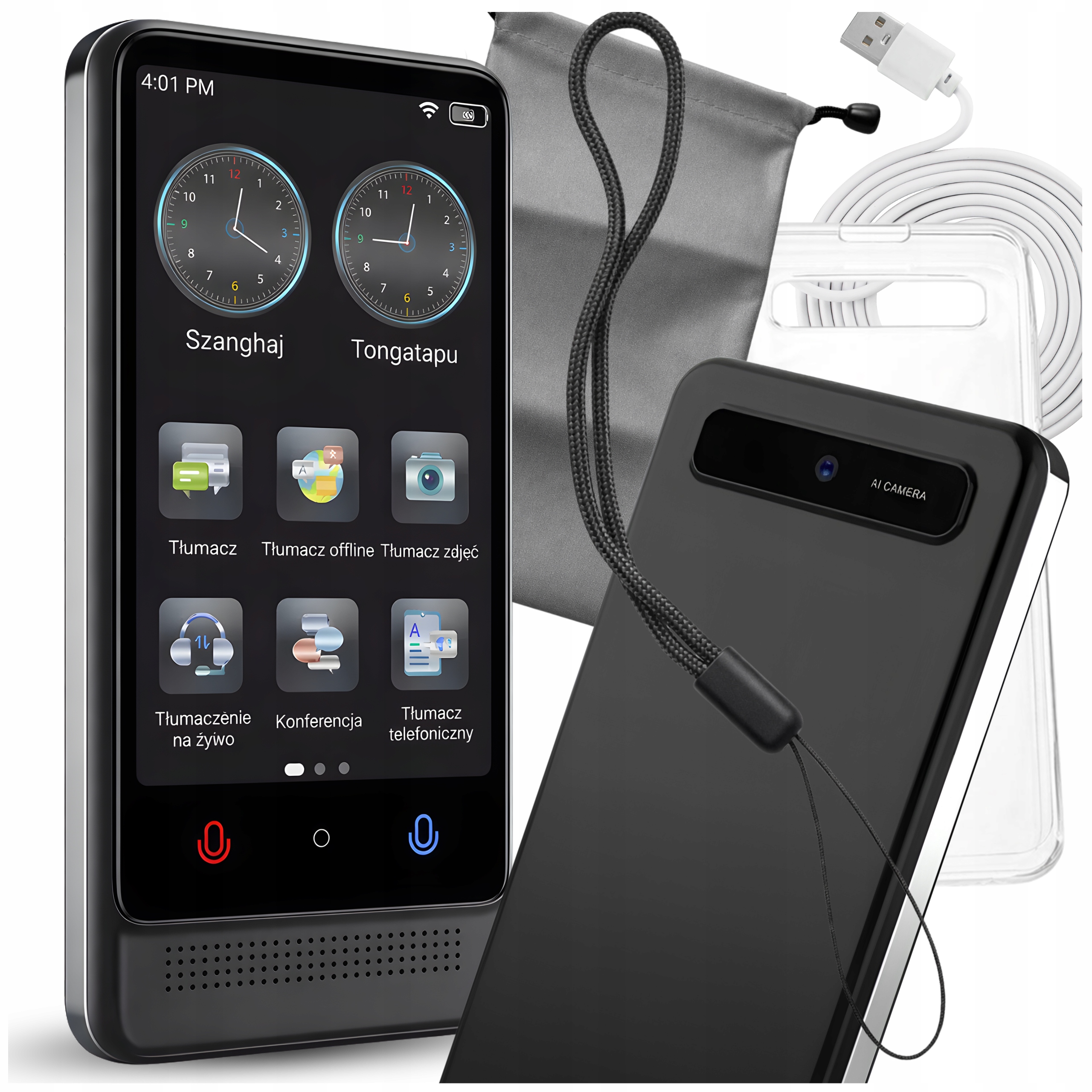 Translator bez Internetu Elektroniczny Ai Tłumacz Mowy Język Polski Offline