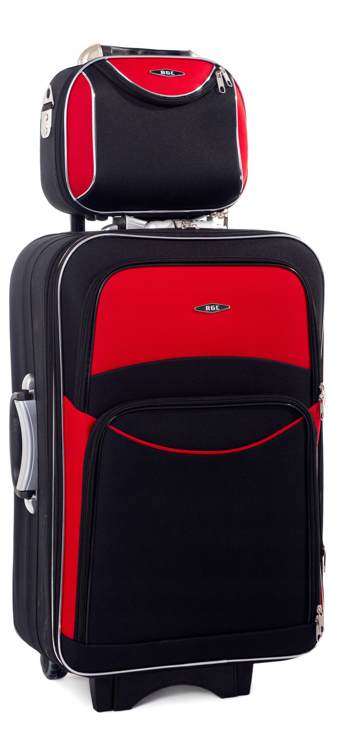 RGL 2w1 ZESTAW DUŻA WALIZKA PODRÓŻNA + KUFEREK GRATIS BAGAŻ PODRĘCZNY Szerokość (dłuższy bok) 53 cm