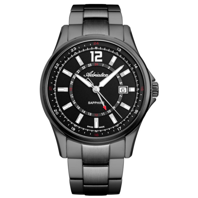 Pánské Hodinky Adriatica A8325.S154Q černý náramek