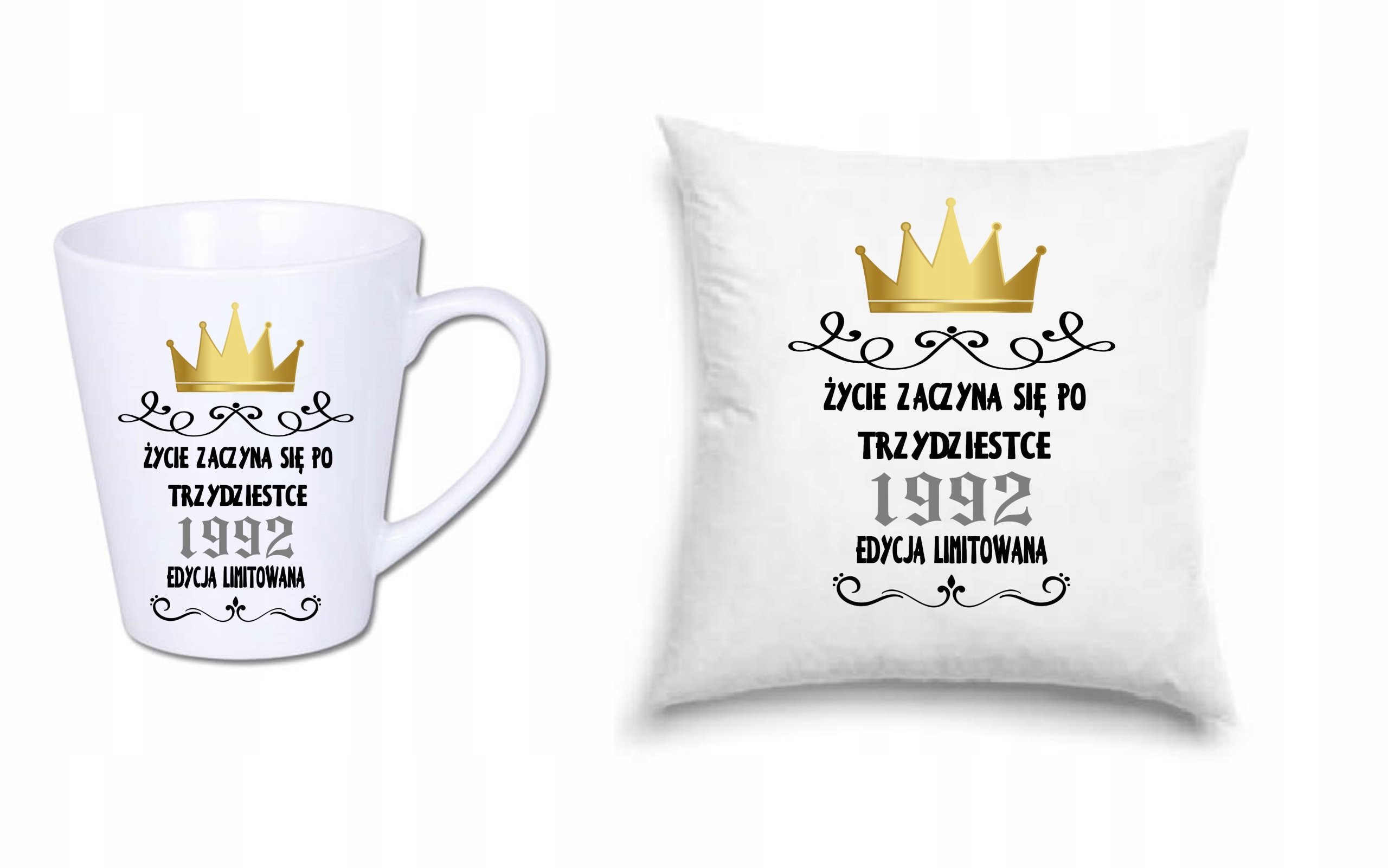

Kubek latte poduszka 30-te urodziny