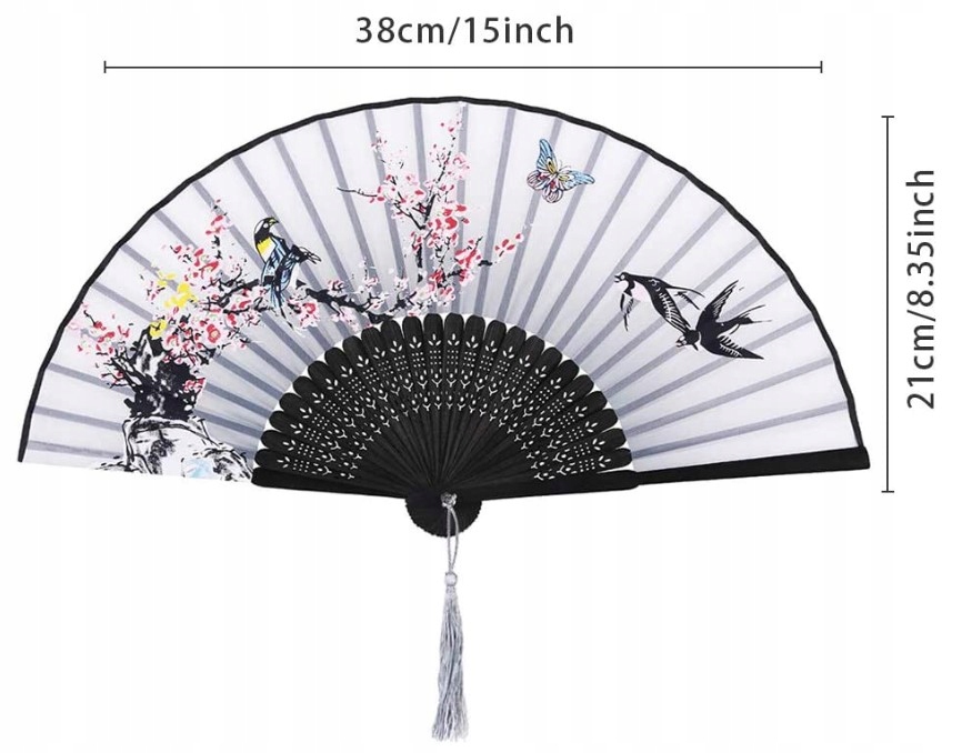 WACHLARZE JAPOŃSKIE SKŁADANE DLA KOBIET 4SZT. Marka AB Jubiler