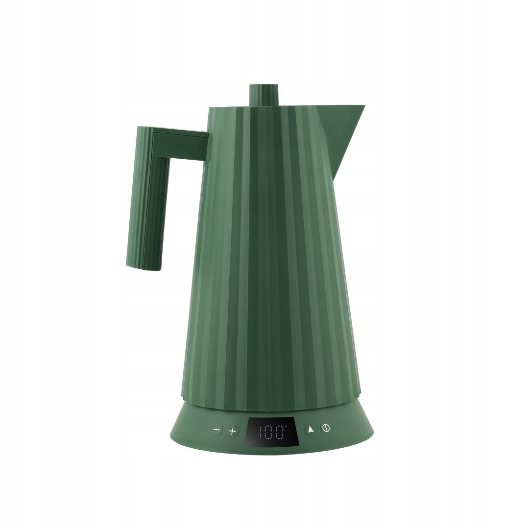 Plisse – Elektrická konvice s regulací teploty, zelená, 1,7 l, Alessi