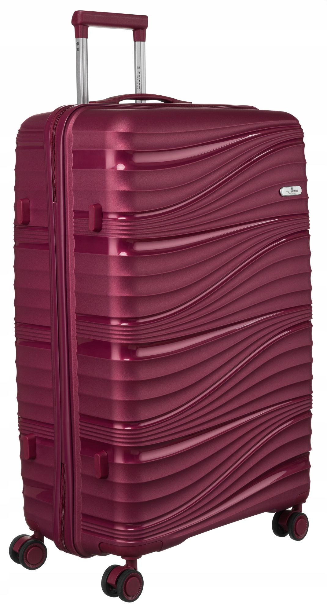 Średnia walizka podróżna twarda Peterson na kółkach M pojemna z uchwytem Pp