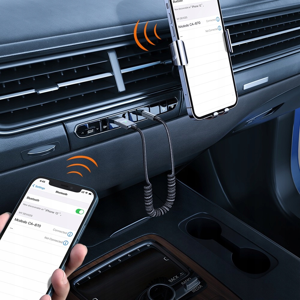 MCDODO TRANSMITER ADAPTER ODBIORNIK AUDIO BLUETOOTH 5.1 AUX DO SAMOCHODU Marka McDodo