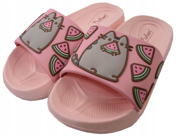 PUSHEEN KOT KLAPKI OGRODOWE BASENOWE różowe 3D 31/32 R053B