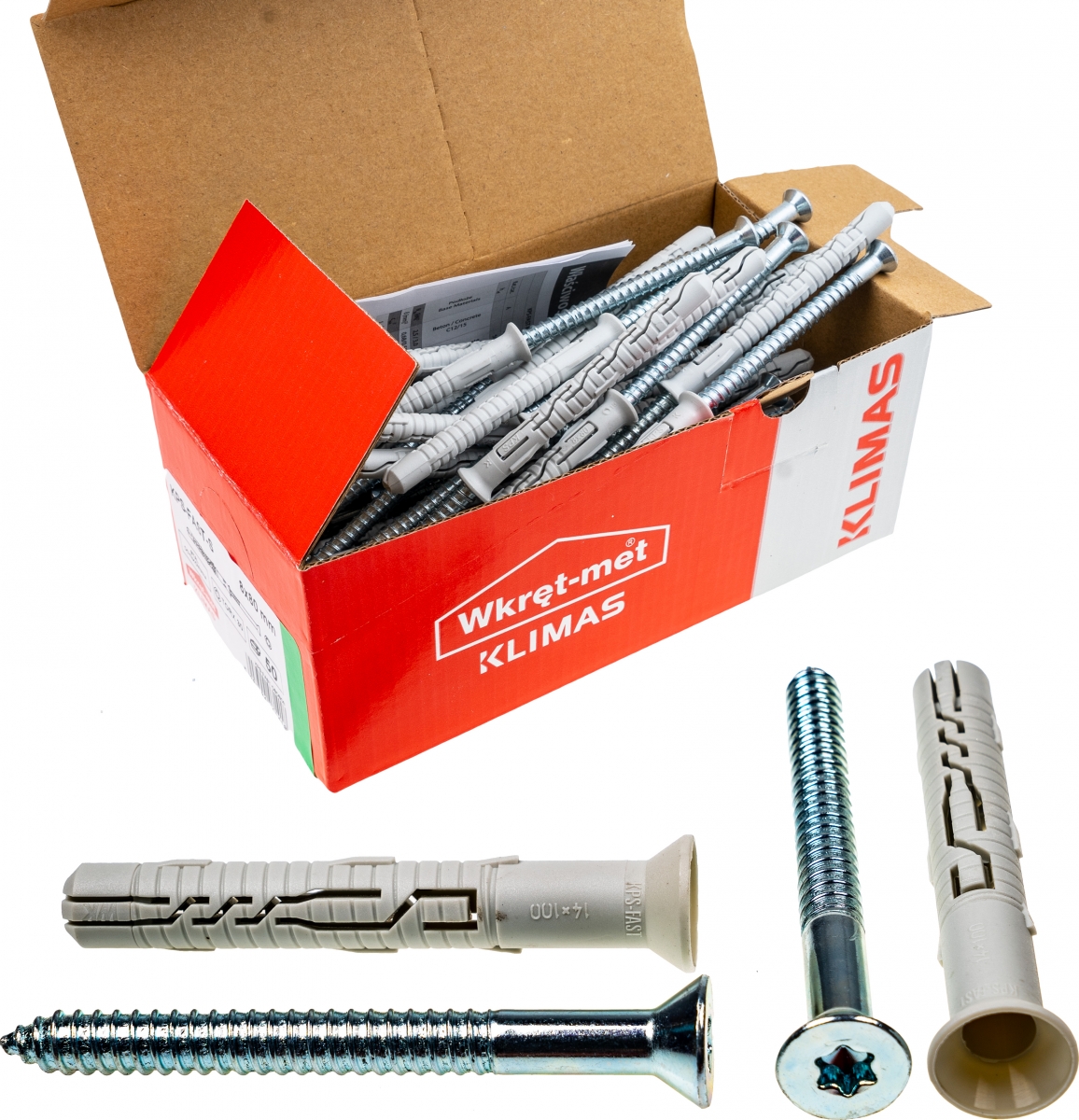 

Kołki ramowe rozporowe 14x100 Stożek Tx torx 20szt