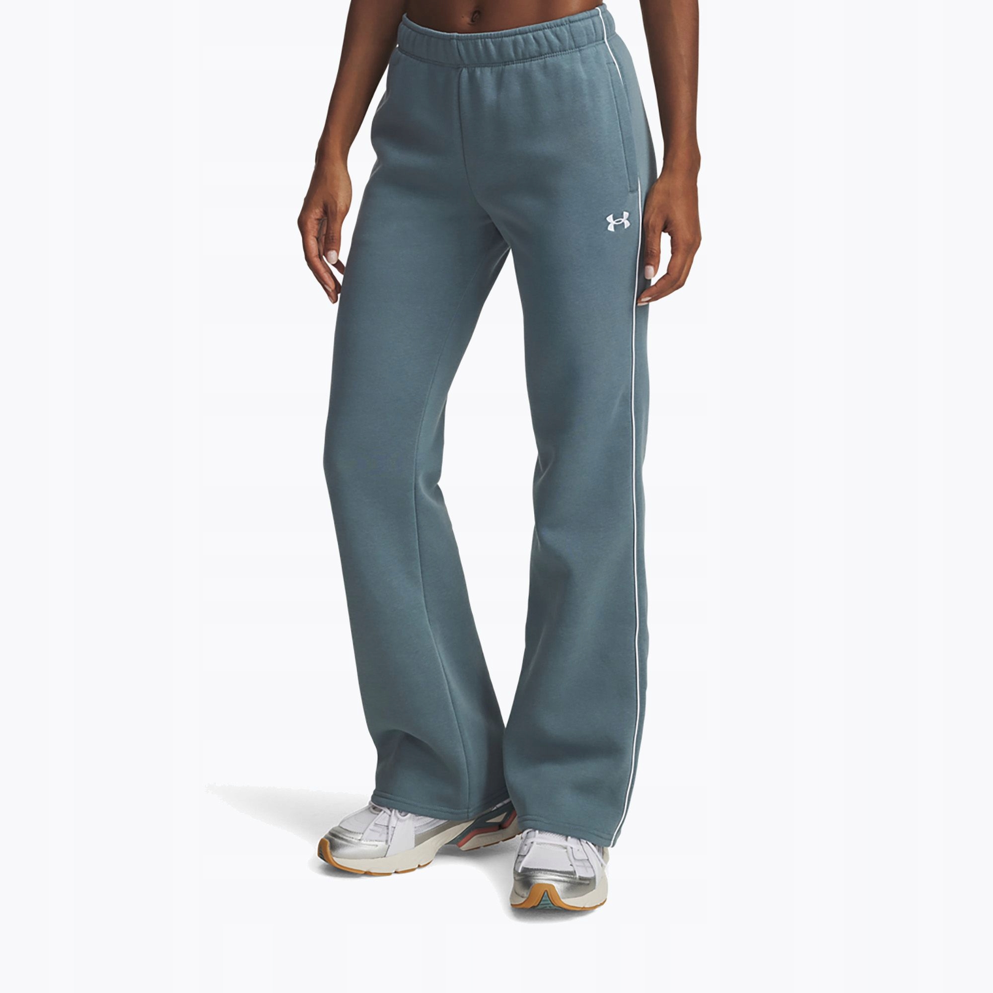 Spodnie Damskie Under Armour Rozszerzona Nogawka Rival Fleece Piped L