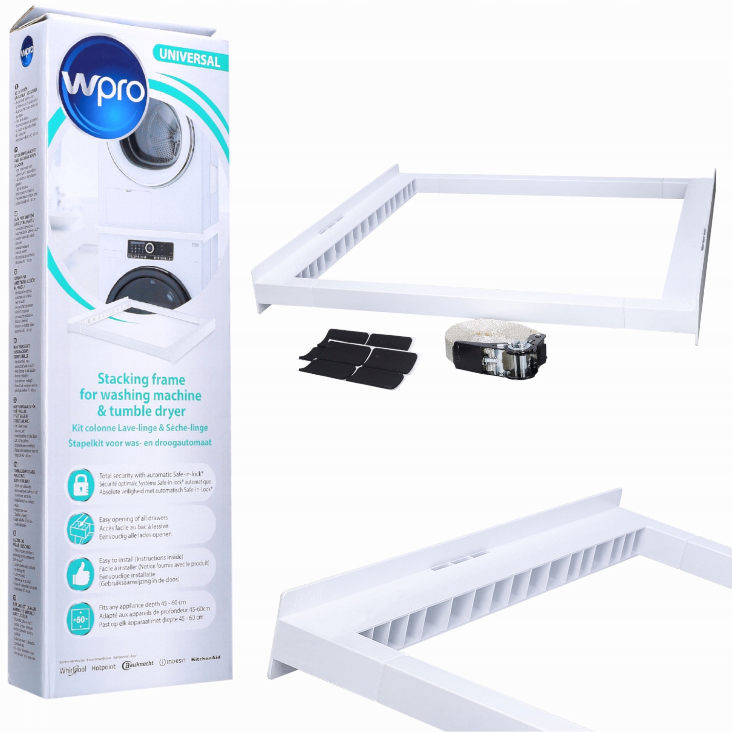 Wpro CDS102 Łącznik Pralki z Suszarką Uniwersalny Z Półką