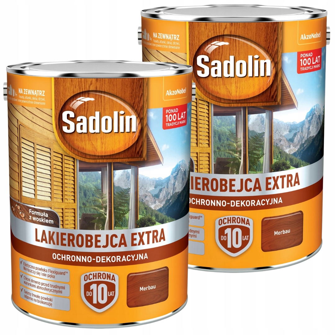 Sadolin Extra Lakobejca 10L Merbau Sada 2x5L