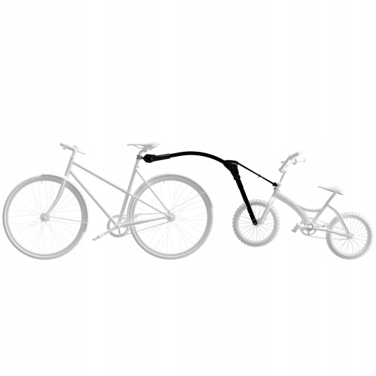 Hol holownik drążek rowerowy roweru dziecka Trail Angel sztywny czarny