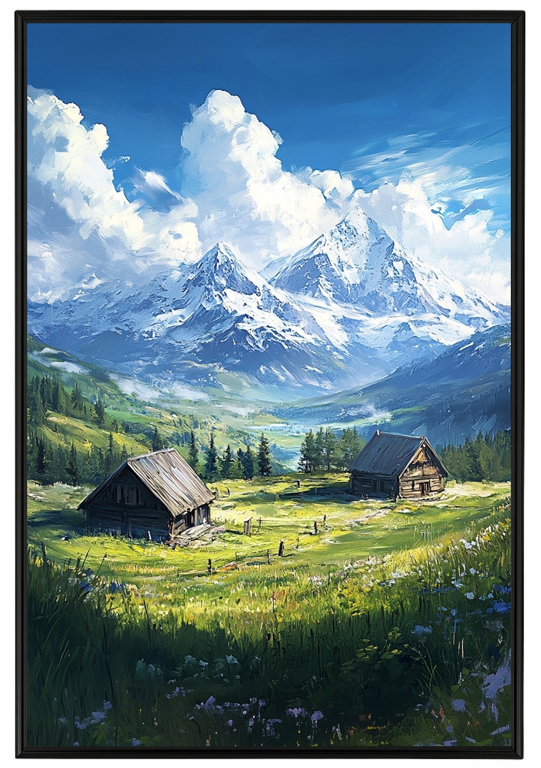 Plakát Rámeček Hliník Polsko Hory Tatry Polana Louka Hala Dolina 62x93