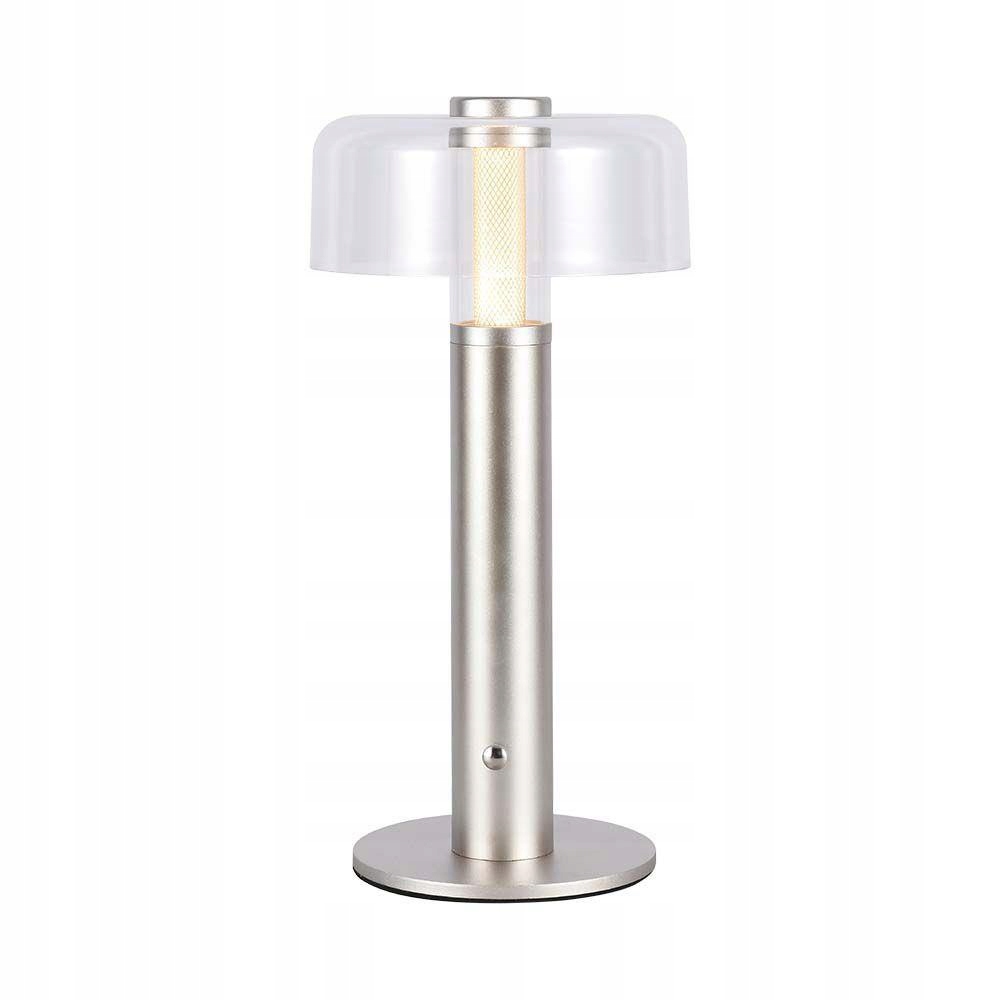 Stolní Led lampa Usb s dotykovým akumulátorem, stříbrná, 30 cm V-tac