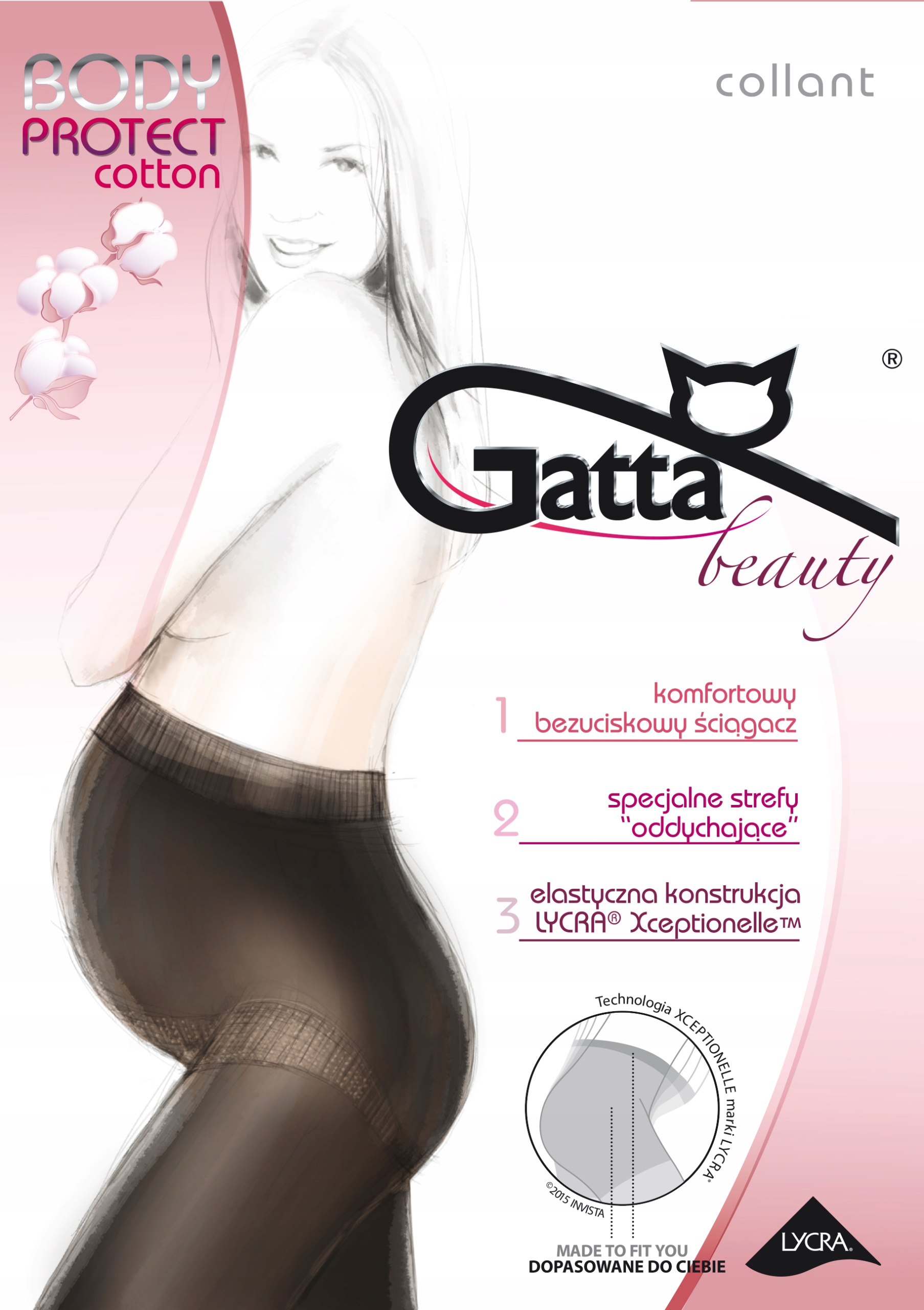 

Gatta rajstopy ciążowe Protect Cotton bawełna 3-M