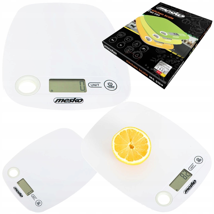 

Waga Kuchenna Do 5 Kg Tarowanie LCD Biała MS3159