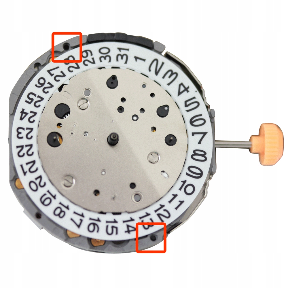 Mechanismus Miyota JS26 MIYOTA/Citizen Hodiny, minuty, sekundy, kalendář