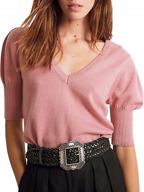 Ba&sh Růžový Svetr S Krátkým Rukávem (L)