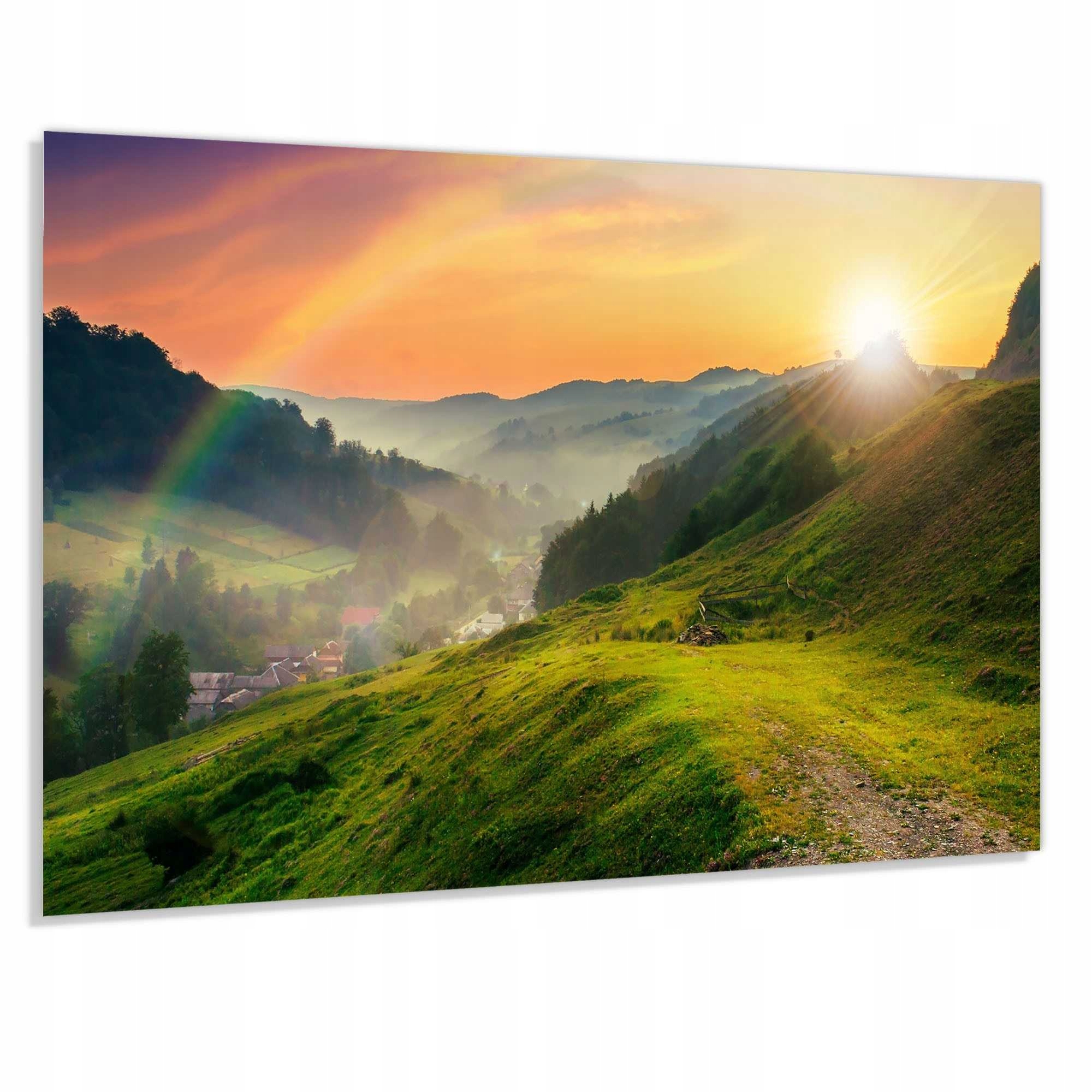 Panel szklany hartowany 90x70 Zachód słońca + KLEJ