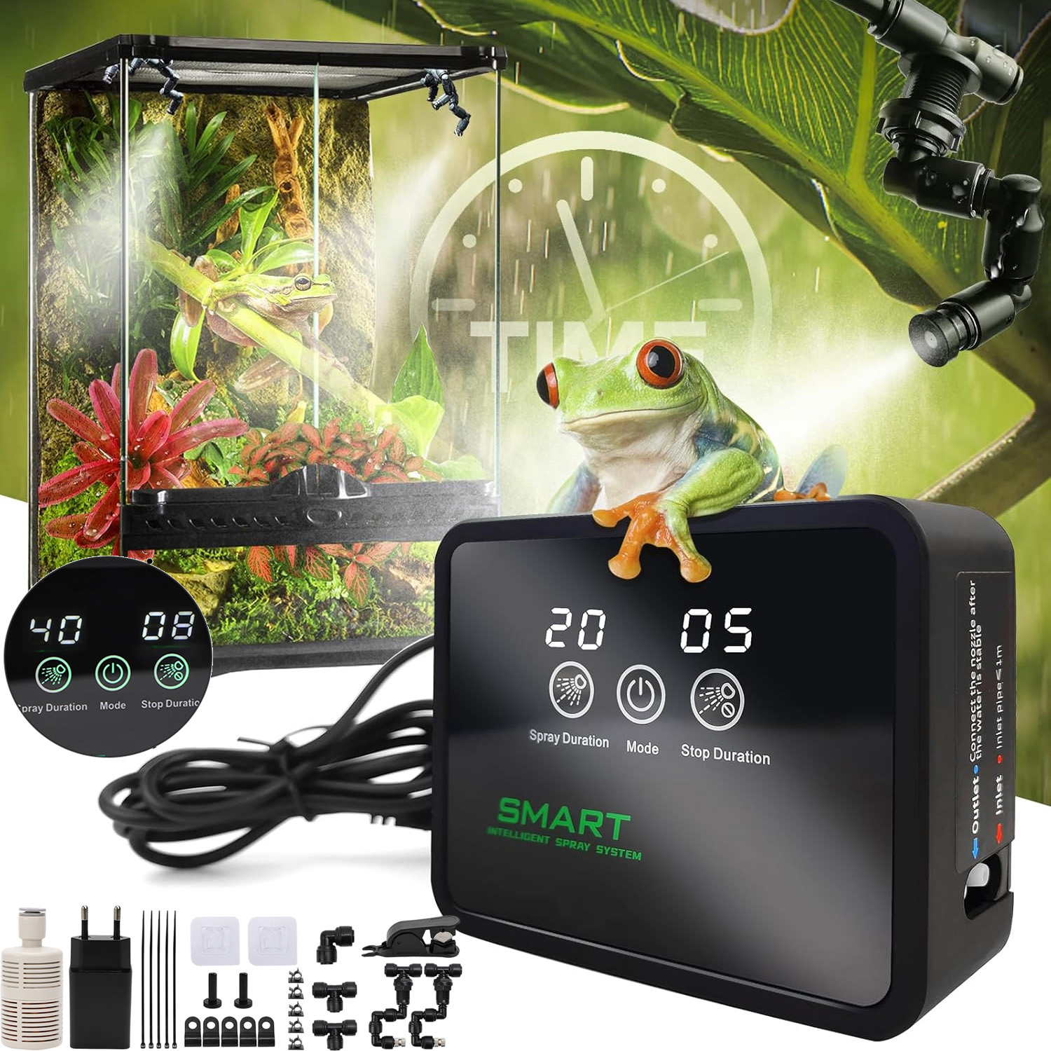 Levně Inteligentní Zavlažovač Do Terária S Časovačem Pro Obojživelníky