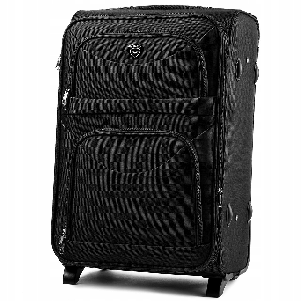 Miękka Walizka Średnia M Poszerzana 63L 2 Koła Ciągana Wings 6802-2 Cn