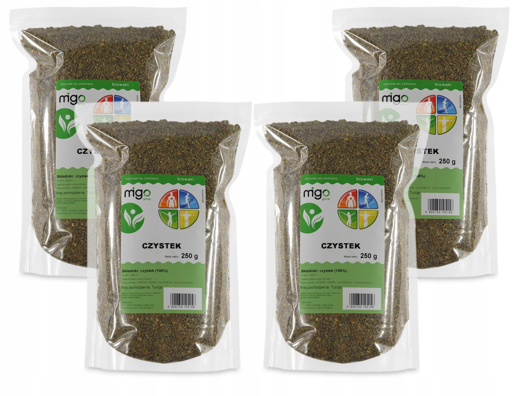 

Zestaw x4 x 250g Czystek 1kg MIGOgroup