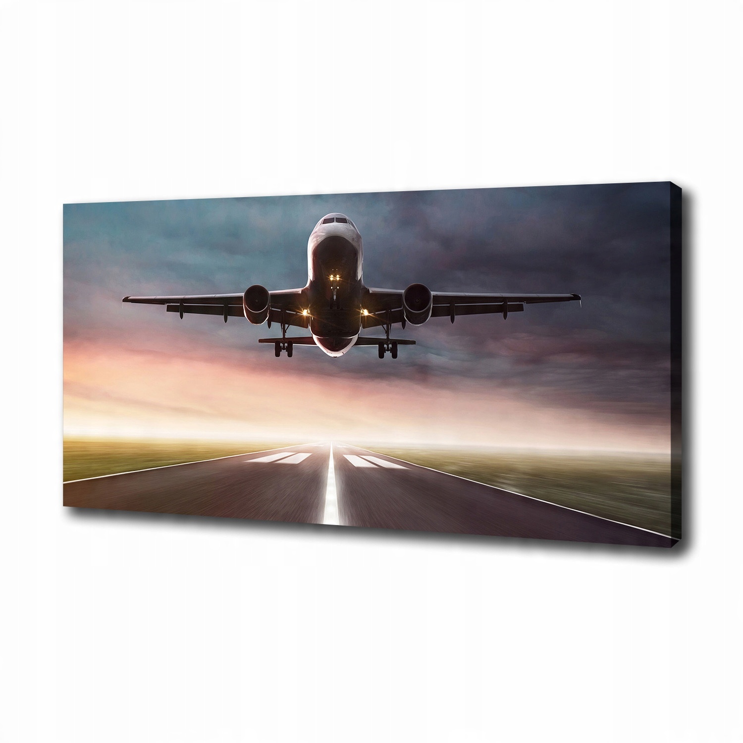 

Foto obraz na płótnie Startujący samolot 100x50 cm