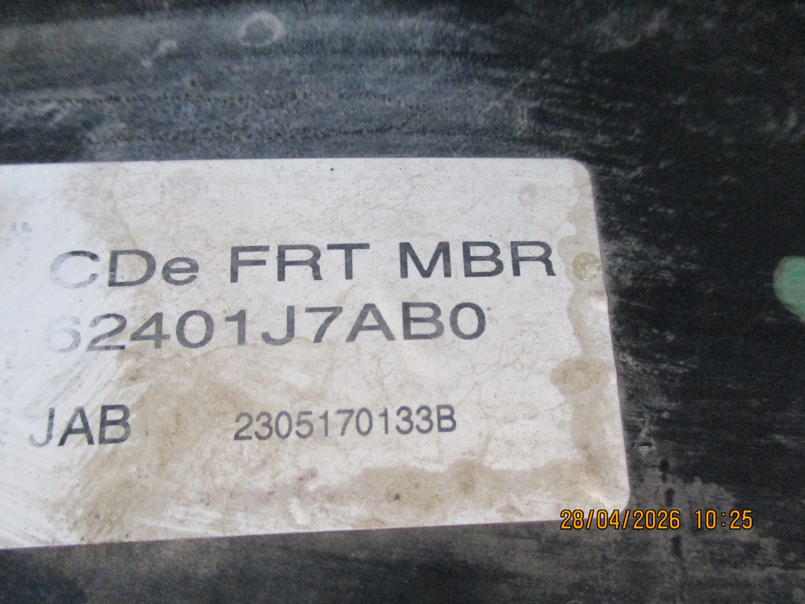 axle beam subframe axle beam Kia X-CEED 23R 62401J7AB0 front