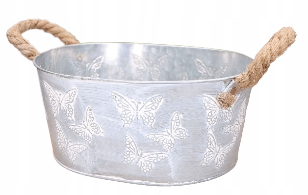 

Osłonka metalowa szara motylki podłużna 30x13cm