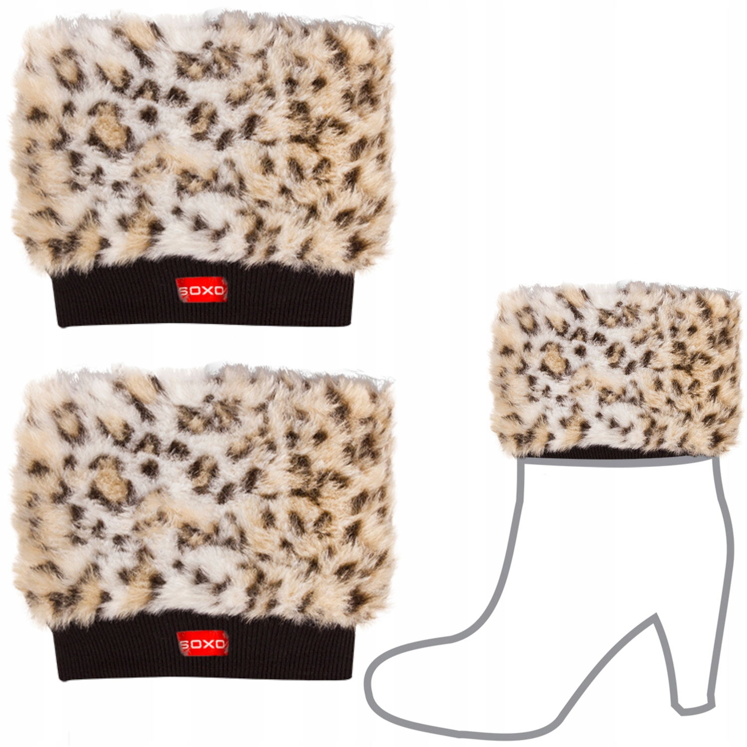 outlet getry damskie ocieplane z futerkiem SOXO prezent dla kobiety