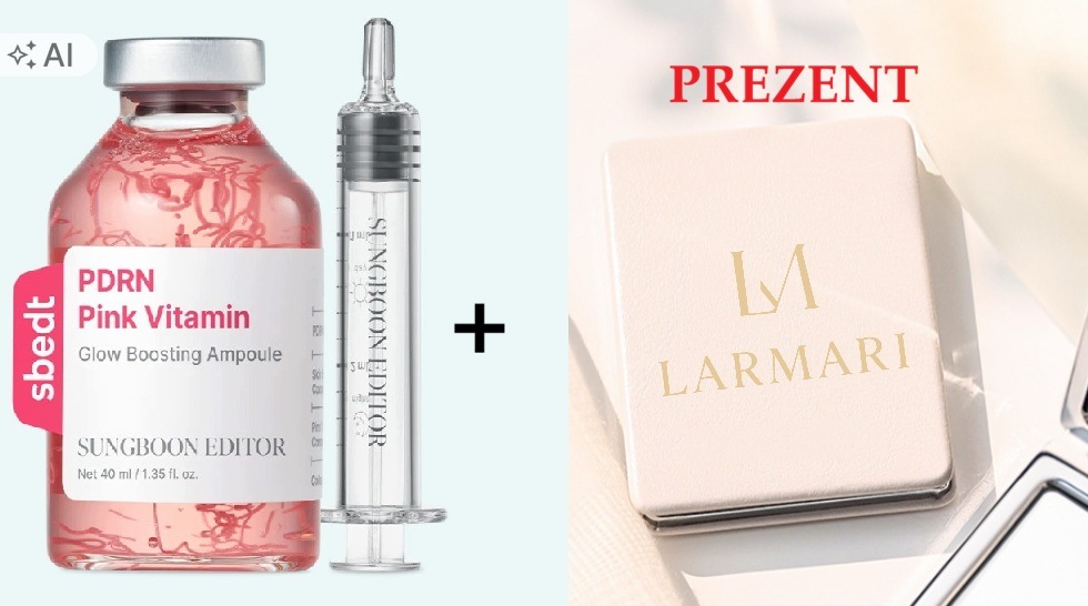 Pdrn Pink Vitamin Glow Boosting Ampoule +Prezent
