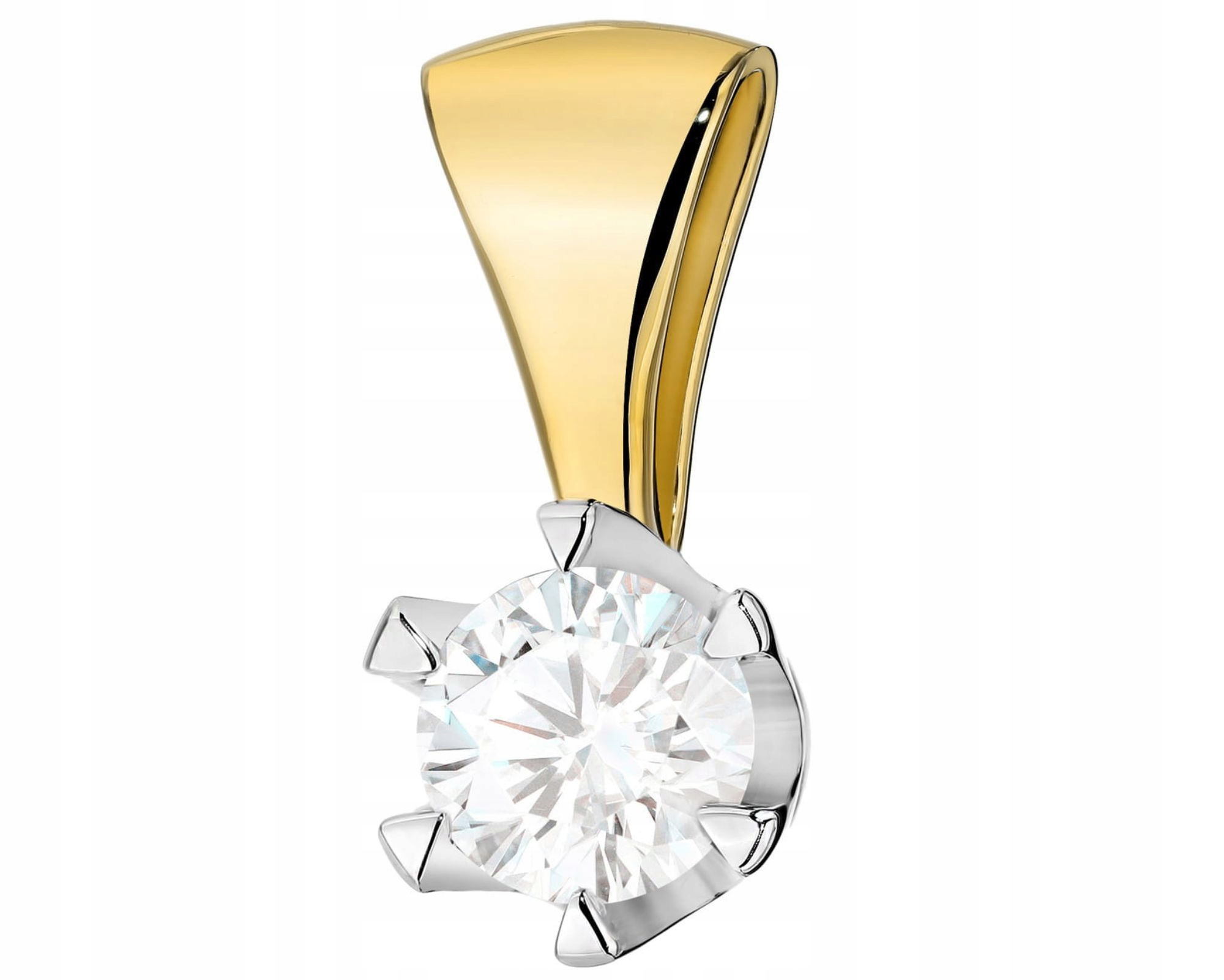 Bohatý Klasický Přívěsek Přívěsek Briliant Diamant 0,70 Ct 585 Dárek