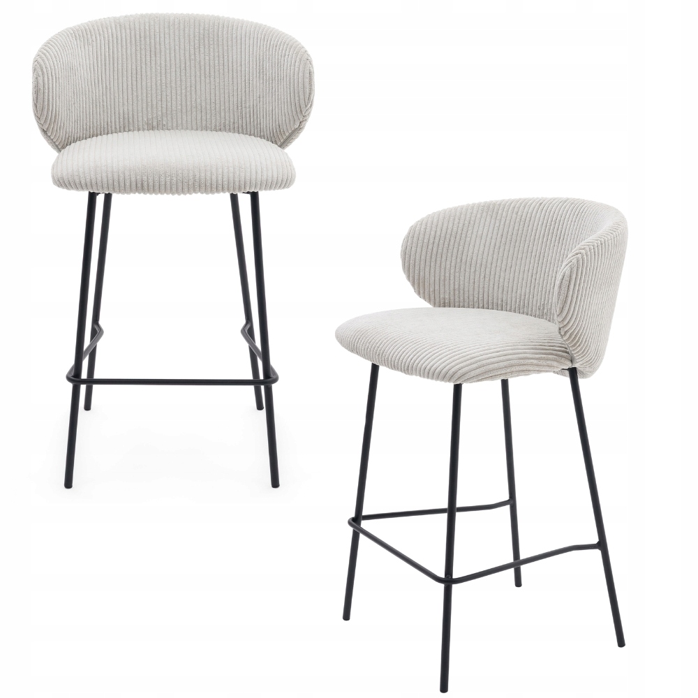 Křeslo barová židle čalouněné šedou černou nohou do kuchyně ostrova, moderní