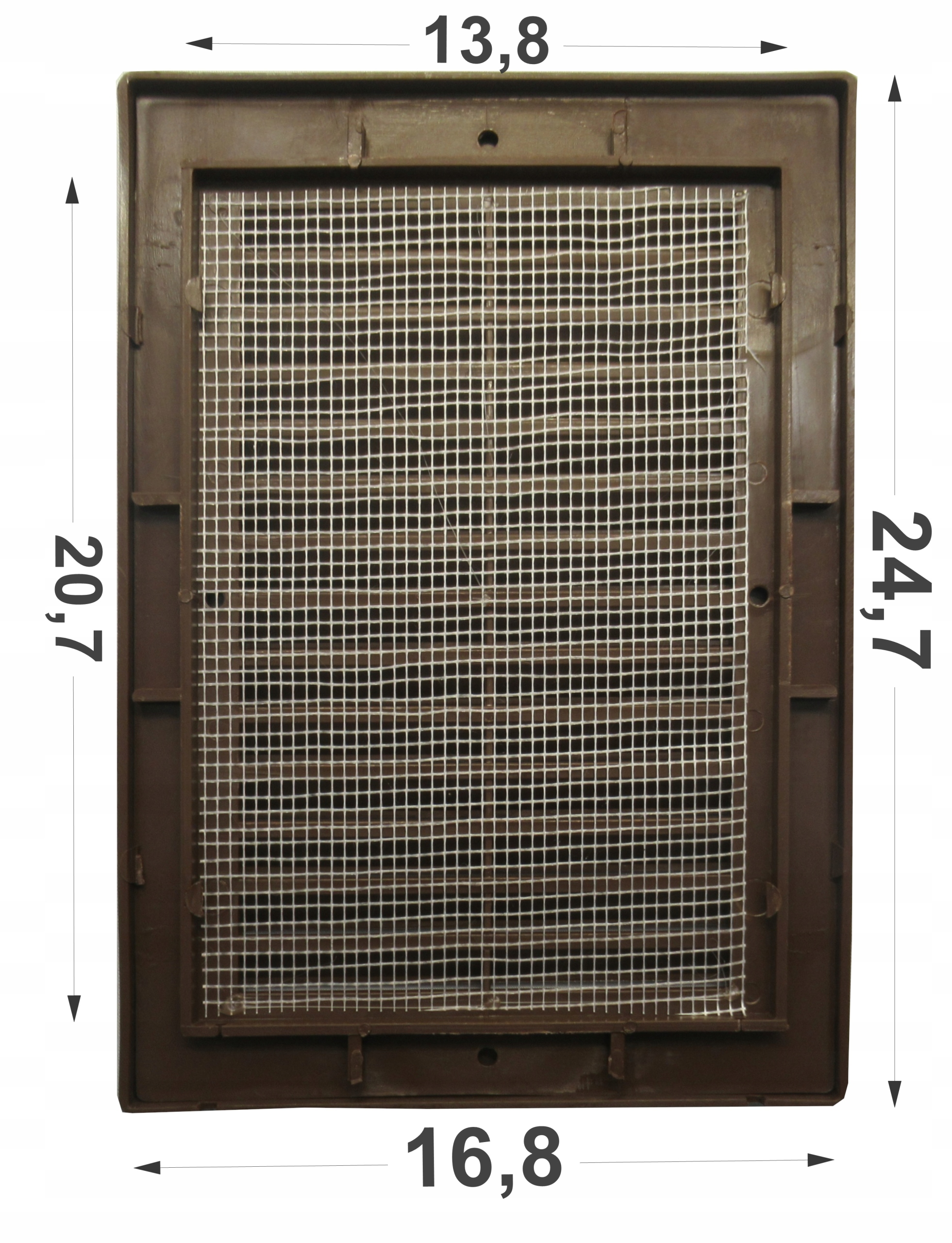 KRATKA WENTYLACYJNA 14X21KOMIN SKOŚNA BRĄZ SIATKA Kod producenta brak