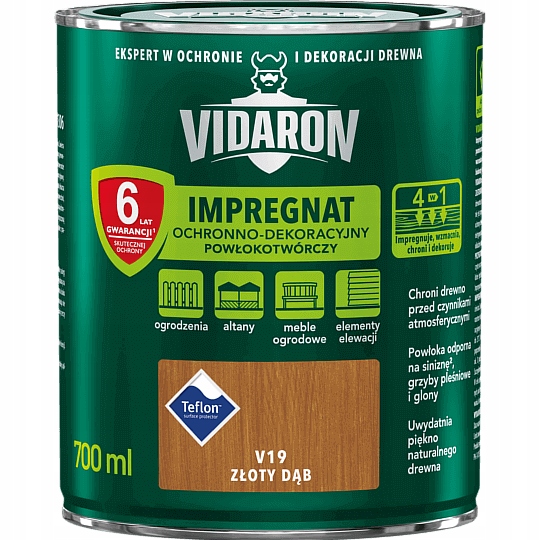 

Vidaron Impregnat Ochronny Deko V19 Złoty Dąb 0,7L
