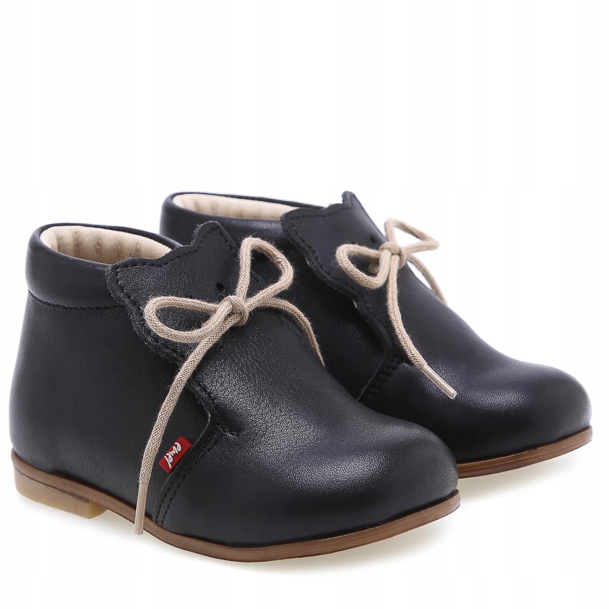 Emel E 1425-8 Trzewiki Buty Roczki Skórzane Lico Wiosenne Kotki Czarne R 24