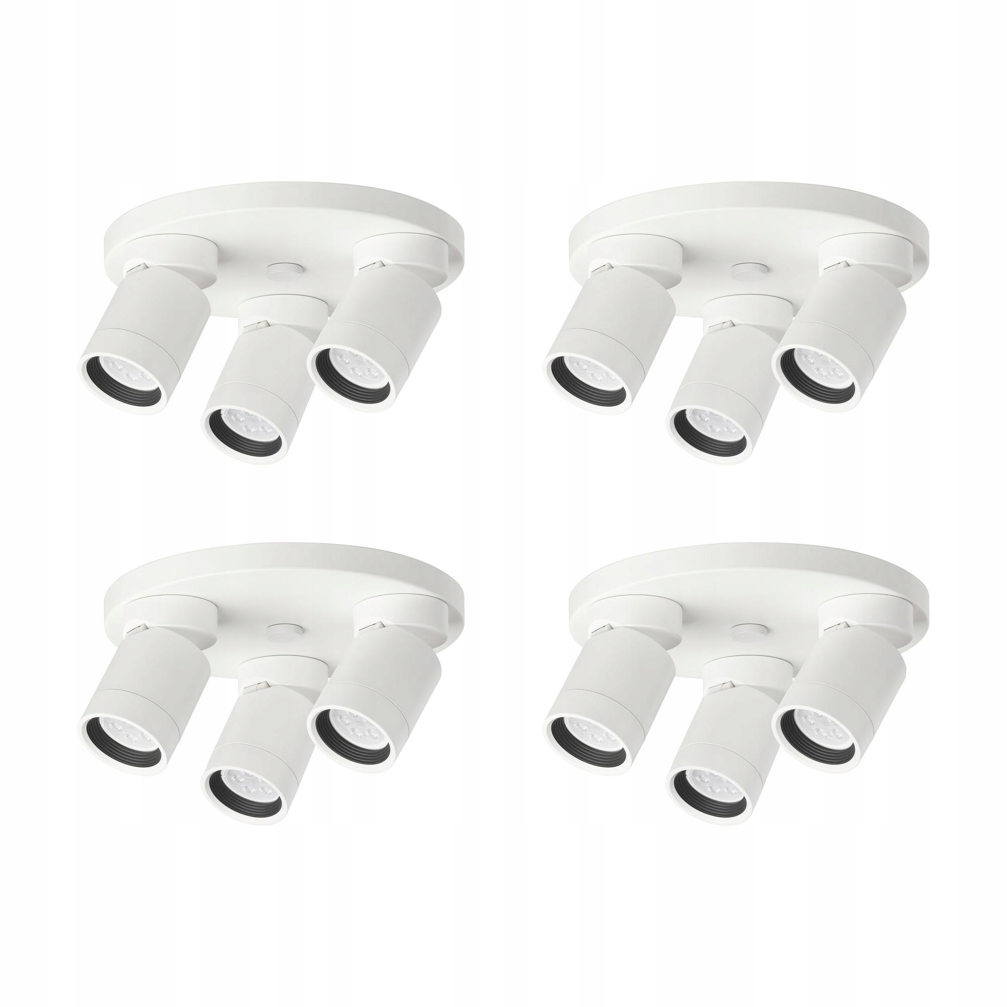 4 ks Stropní svítidlo Nymane 3 reflektory, bílá, moderní styl