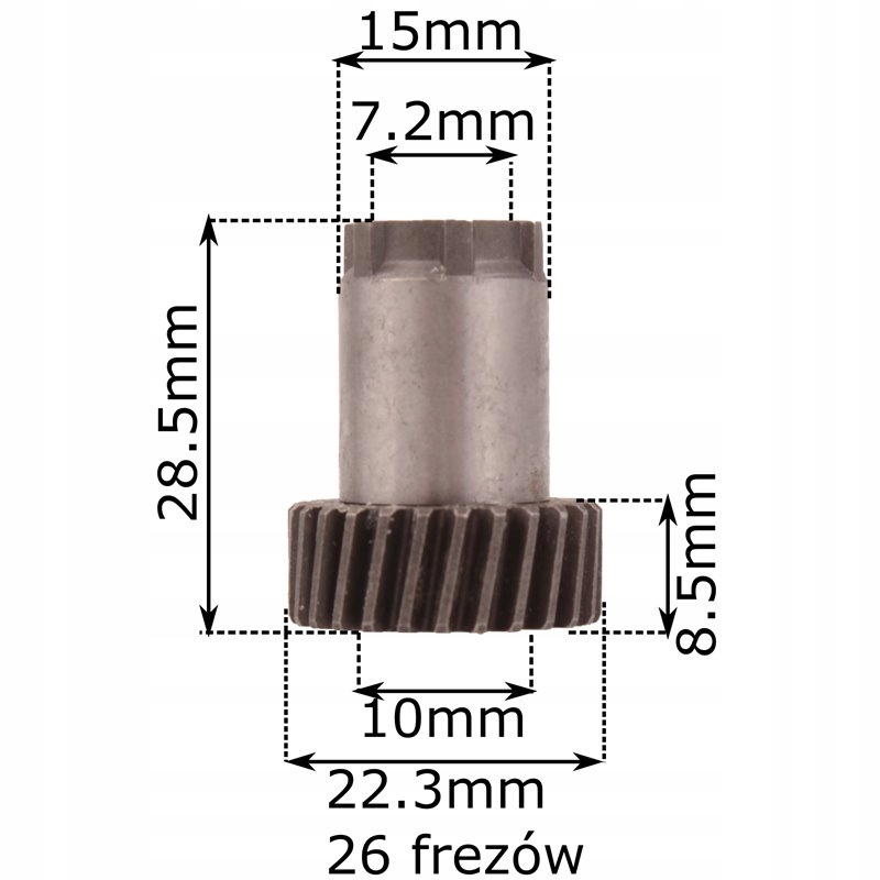 KOŁO ZĘBATE TULEJA DO BOSCH GBH 2-24 DSR DSE DFR PBH Rodzaj koło zębate