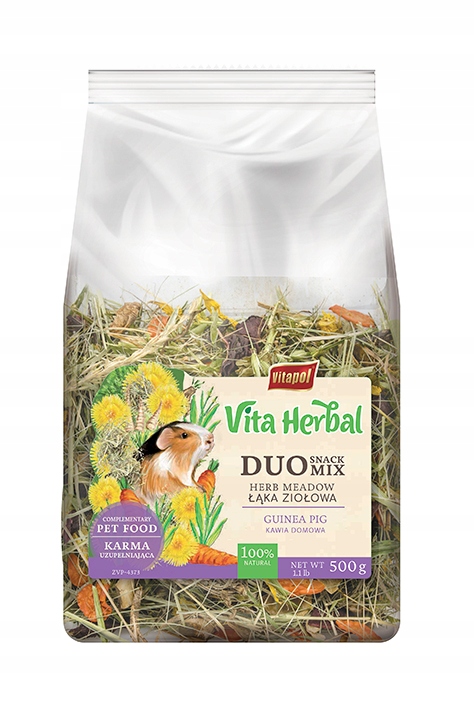 Levně Pamlsek Vitapol Duo Snack bylinková louka pro morče 0,5 kg